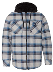 Mens Burnside quilted flannel hooded jacket 