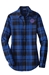 Ladies Plaid Flannel Tunic - LW668-MNSFD-EMB