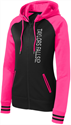 Ladies Varsity Fleece Full Zip Hooded Jacket GLITTER DESIGN Ladies Varsity Full Zip Hoodie